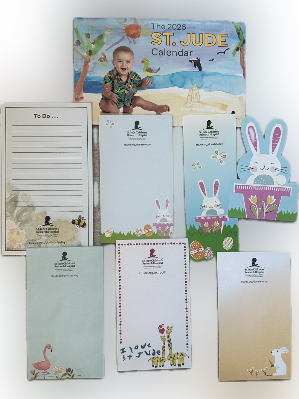 ST JUDES COLLECTIBLE CALENDAR TO DO’s EASTER NOTEPAD TABLET PADS OF PAPER TO DOs